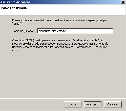 Logon no Internet Mail